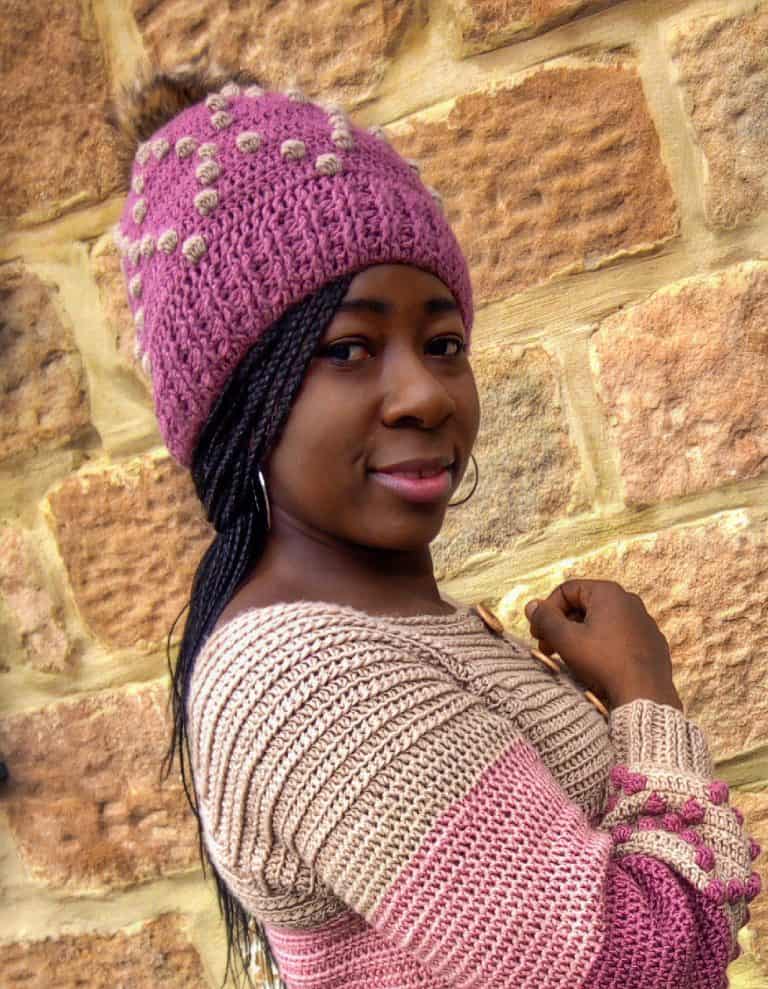 crochet Beanie and cardigan