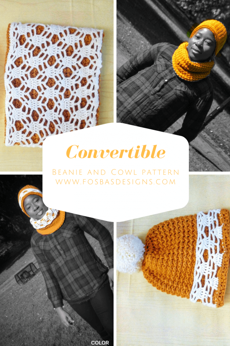 Easy convertible beanie and cowl pattern