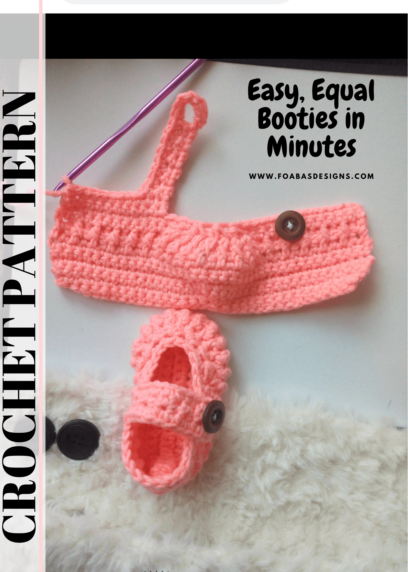 Easy Crochet Baby Booties Pattern