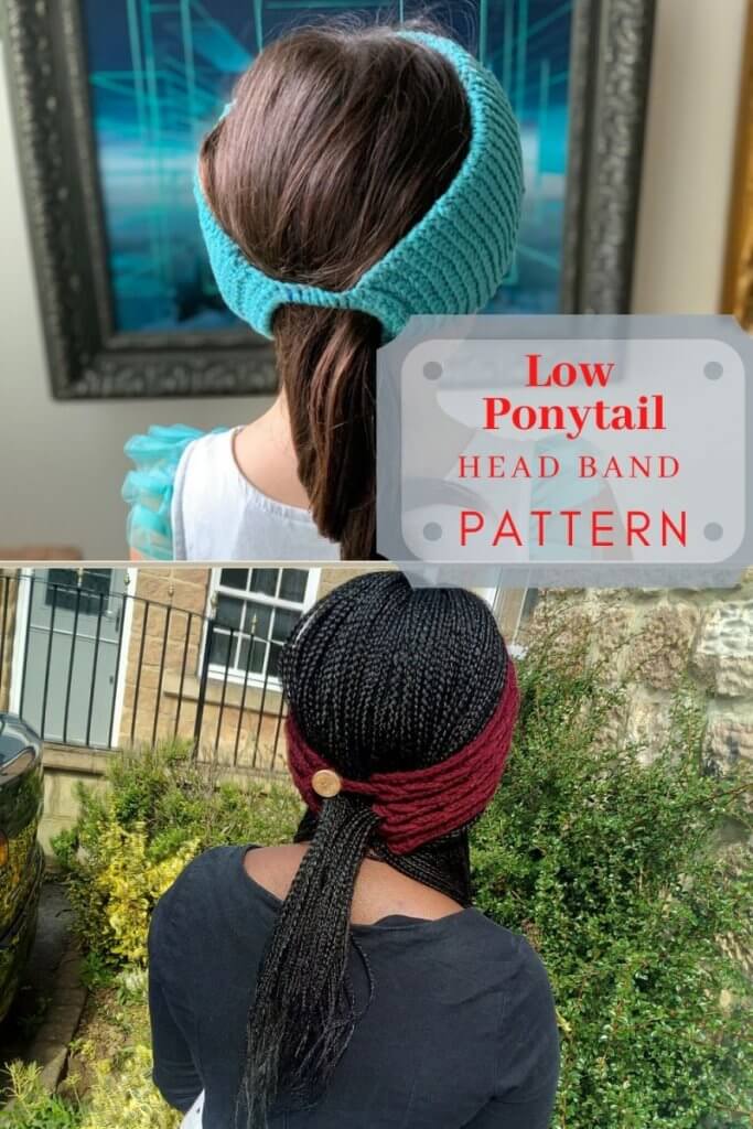 crochet low ponytail ear warmer patterns