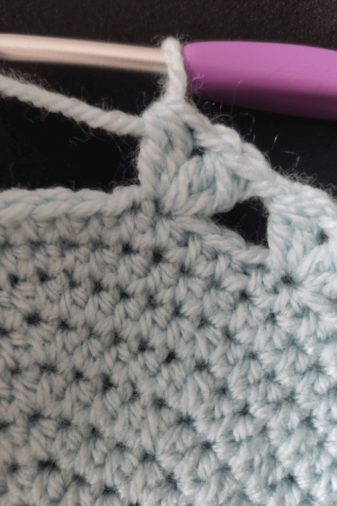 Double crochet cluster stitch Tutorial.