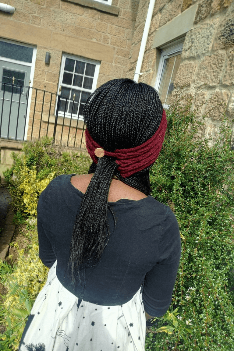 Crochet headband pattern: with ponytail Opening