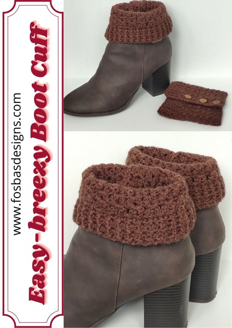 Free Crochet Boot Cuff pattern