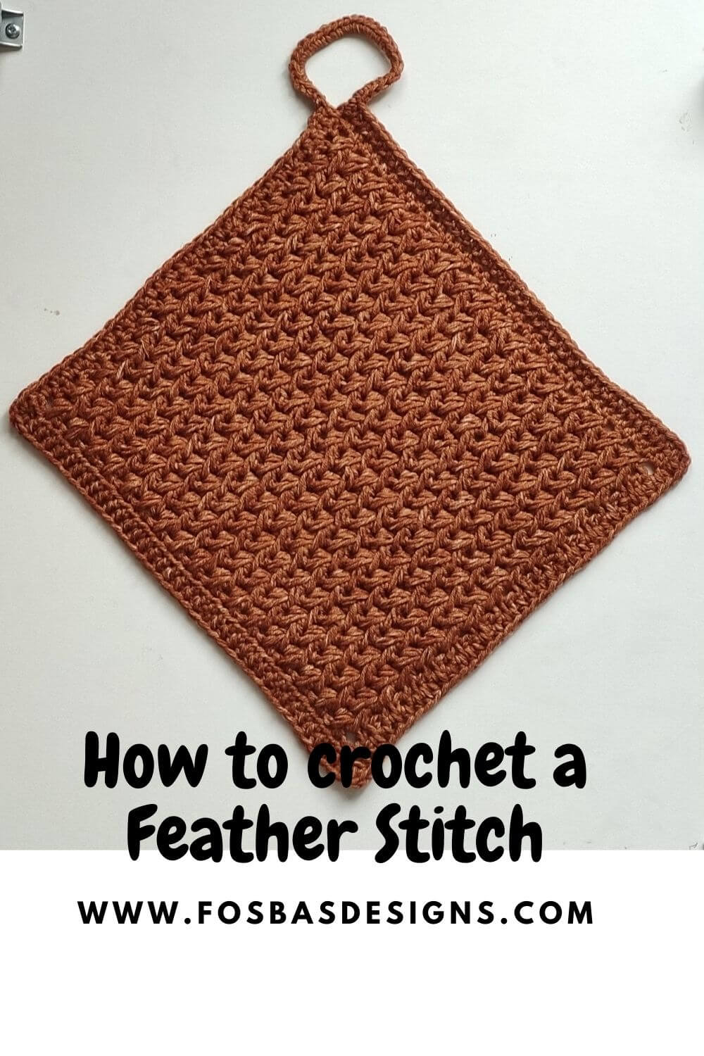 How to crochet feather stitch - Fosbas Designs