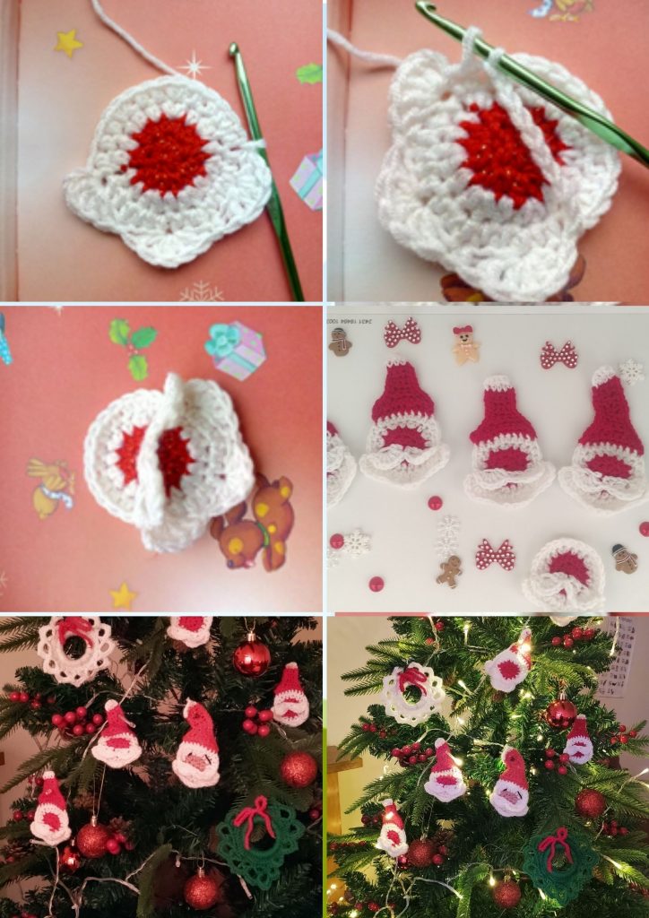 Crochet Santa Applique to Decorate your home this season 