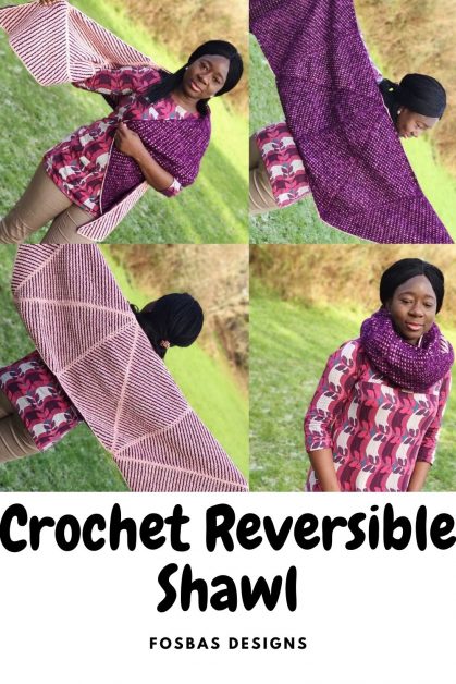 Crochet chic reversible shawl pattern
