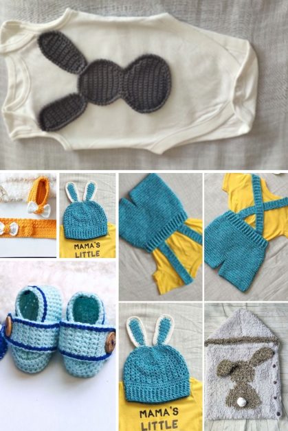 crochet bunny Baby set