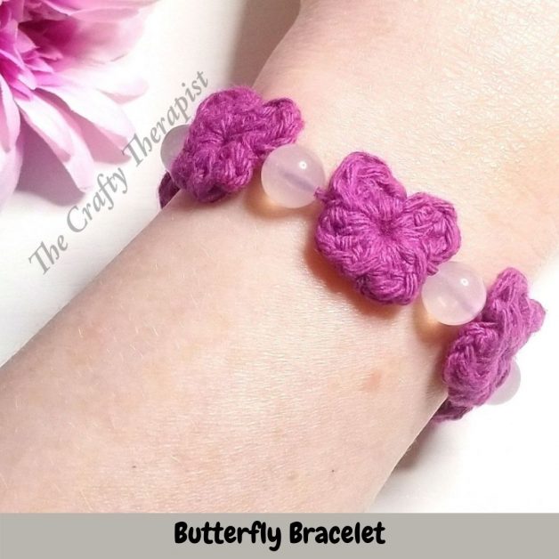 Crochet Butterfly Bracelet