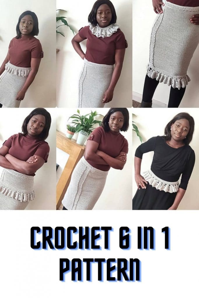 Reversible crochet skirt