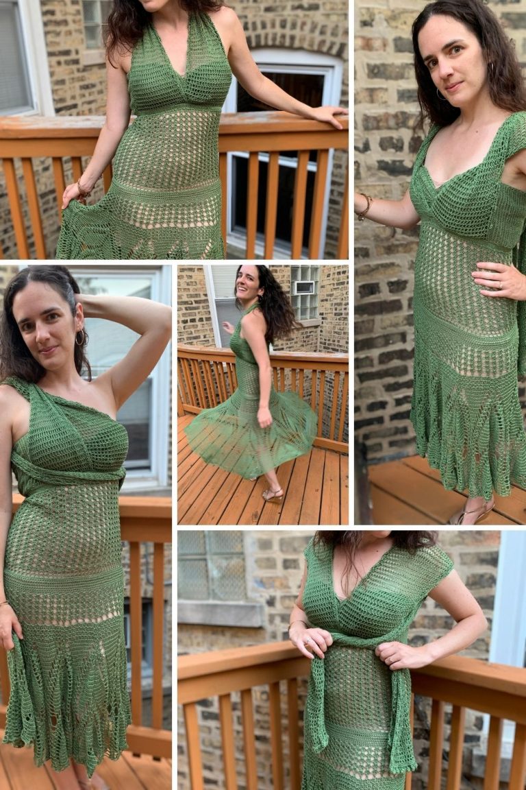 Crochet convertible dress styled in many ways!