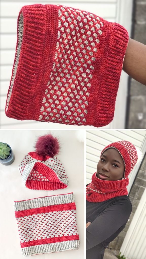 Crochet reversible cowl pattern