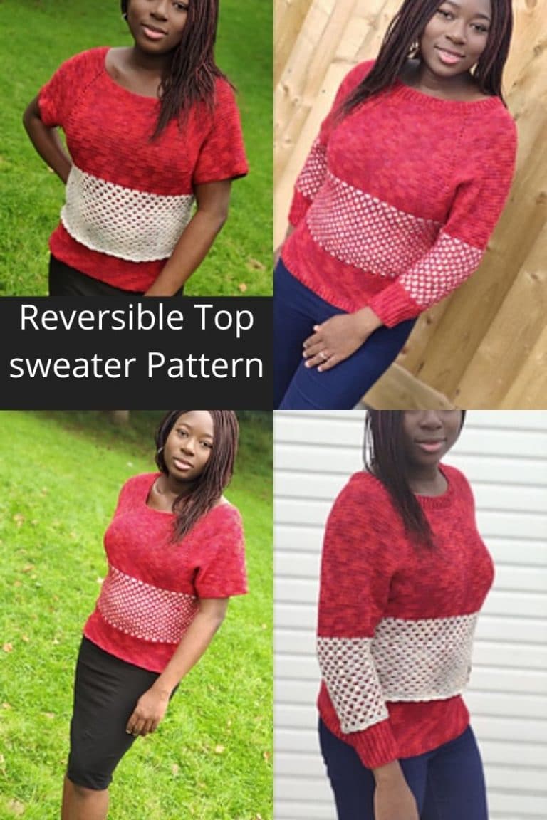 Reversible Sweater Pattern: Adult and Kids Version