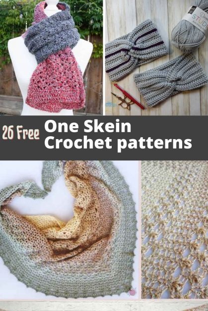 30 + Free One skein Crochet projects for the new year - Fosbas Designs