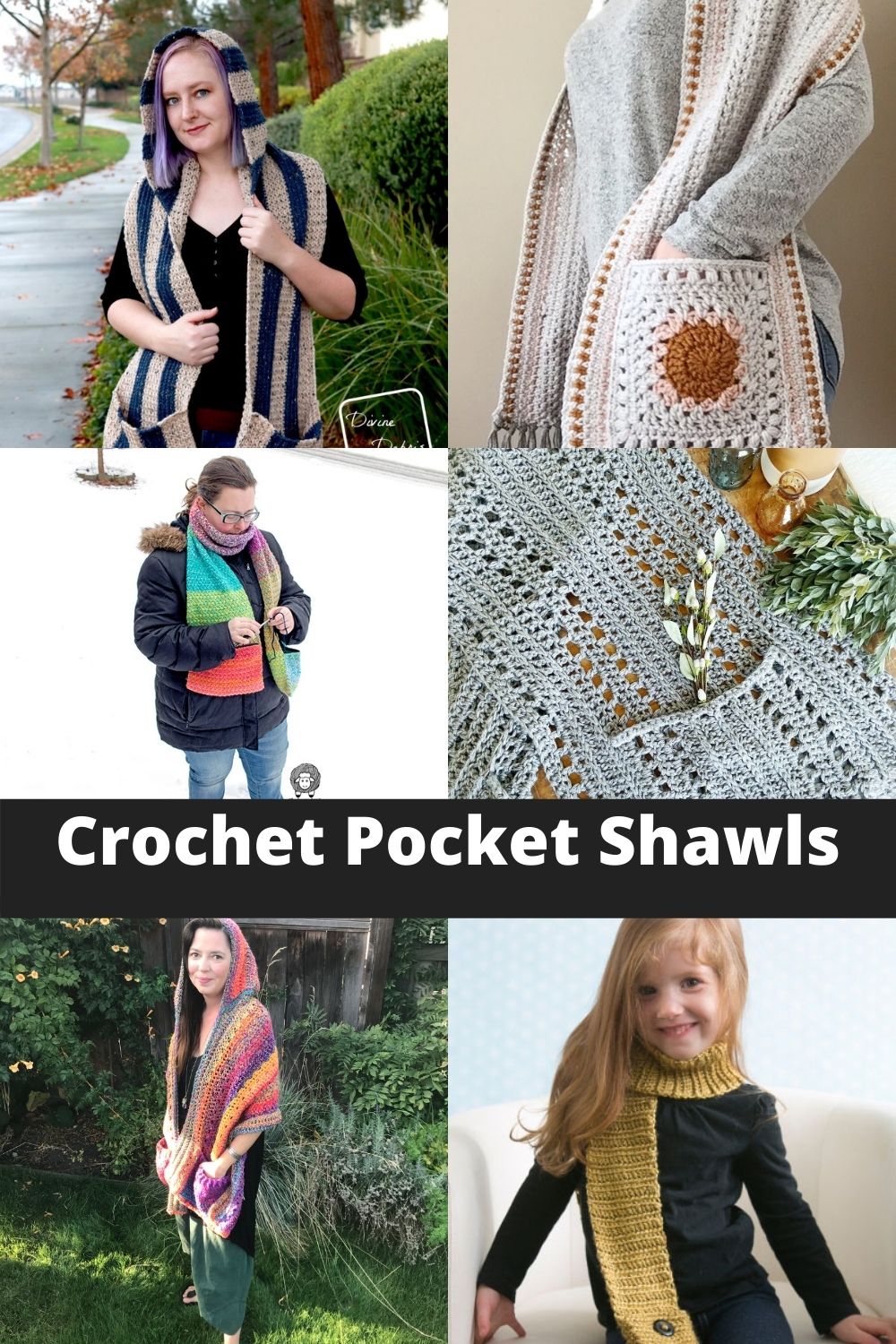 crochet pocket shawl