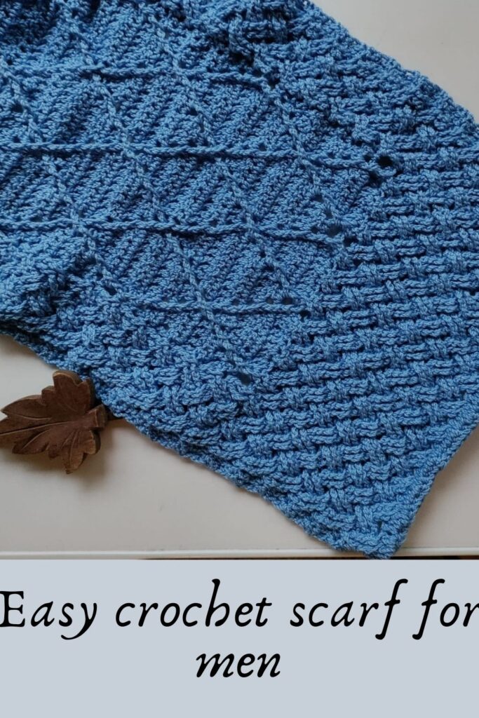 Easy crochet scarf for men
