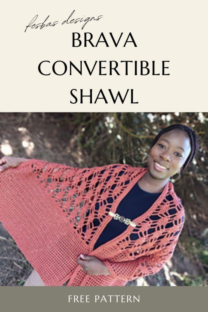 Crochet Convertible easy shawl pattern