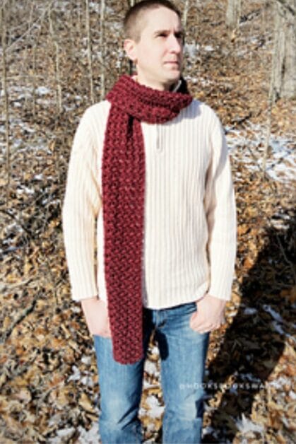 men's crochet scarf pattern
