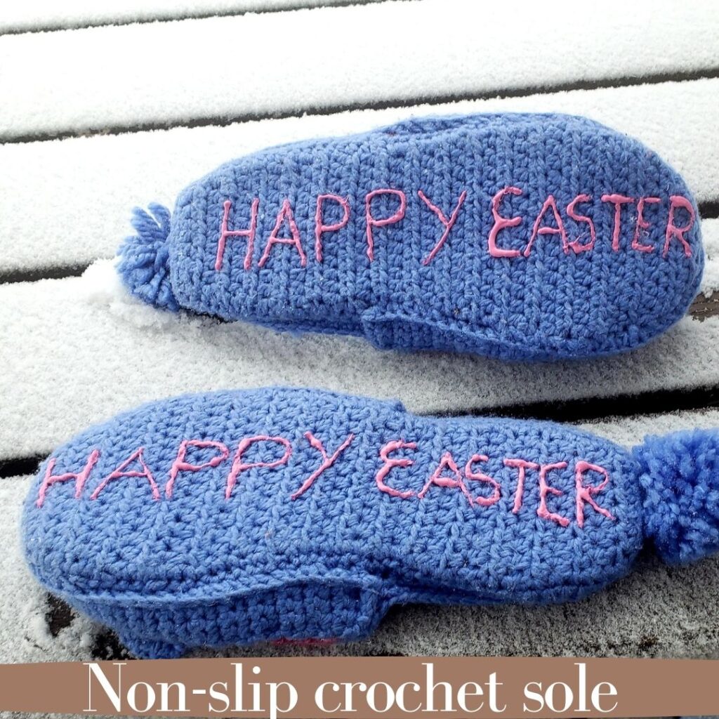 Crochet non-slip slippers