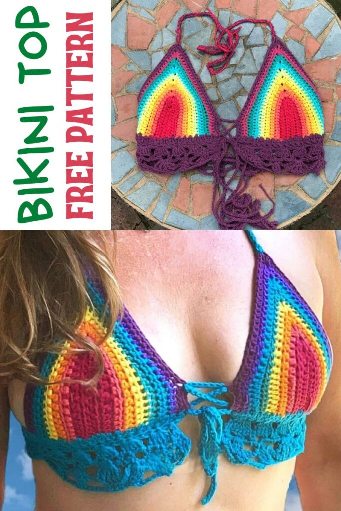 Easy crochet Bikini Top Pattern