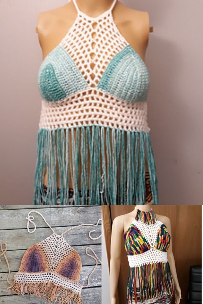 Crochet bikini top pattern