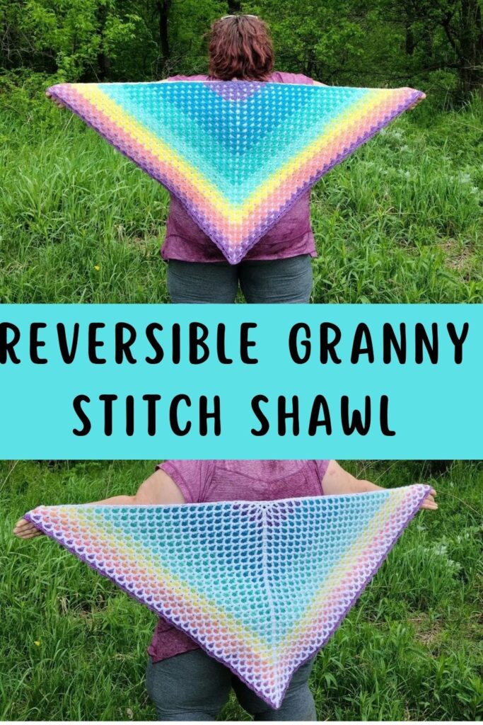 Crochet granny stitch shawl pattern