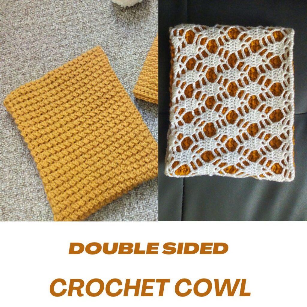 crochet double sides cowl