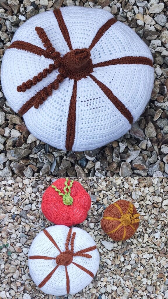 Easy crochet pumpkin: Free Pattern in 3 sizes