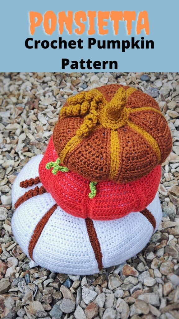 Easy crochet pumpkin: Free Pattern in 3 sizes