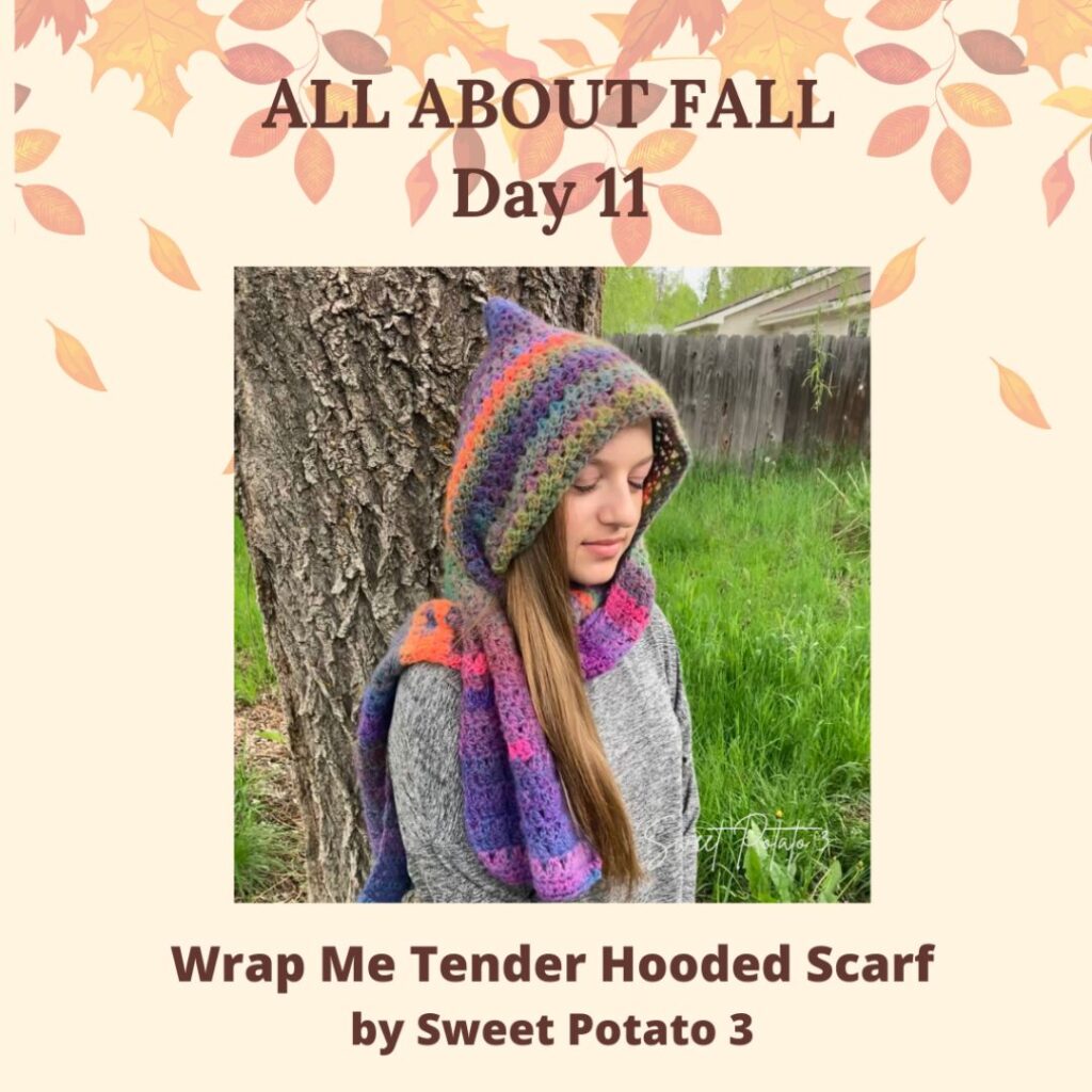 Wrap Me Tender Hooded Scarf Crochet Pattern - Sweet Potato 3