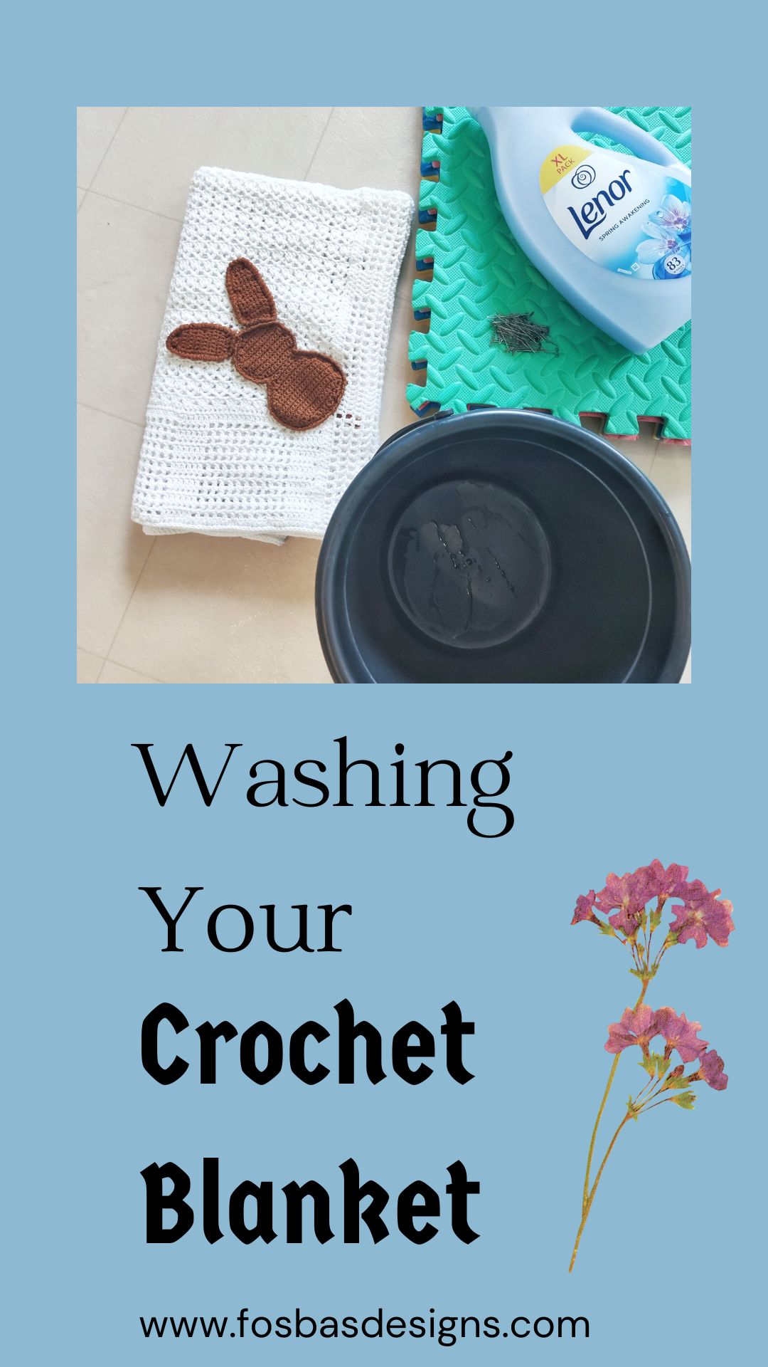 How to wash crochet Blankets Fosbas Designs