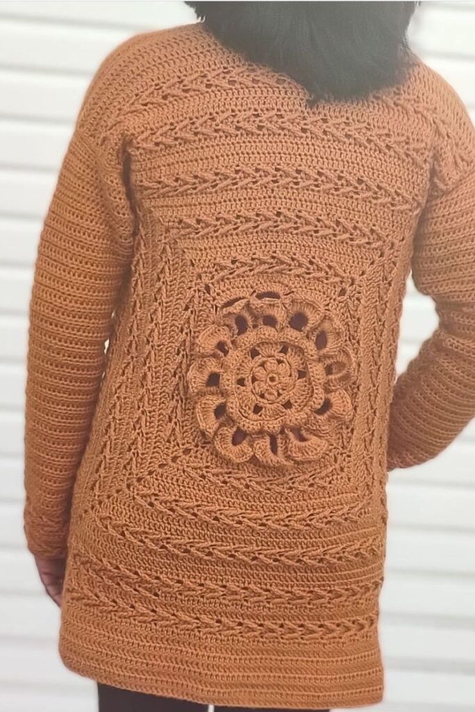 Crochet pocket cardigan