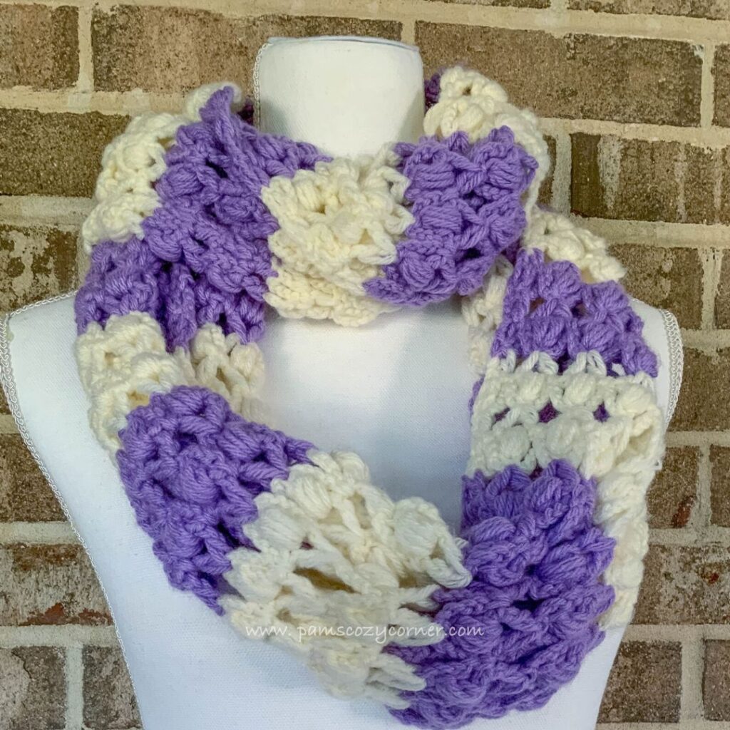 Crochet infinity scarf free pattern