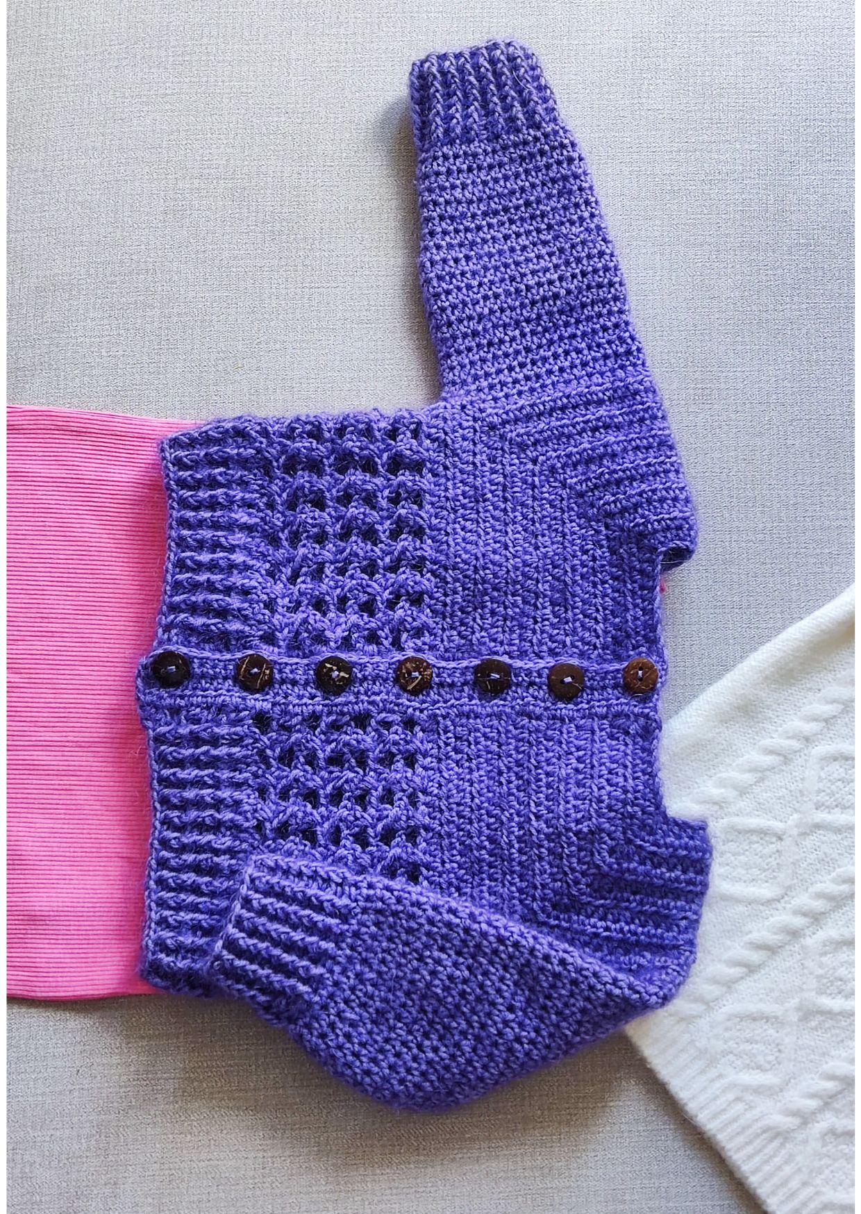 Crochet baby cardigan free pattern