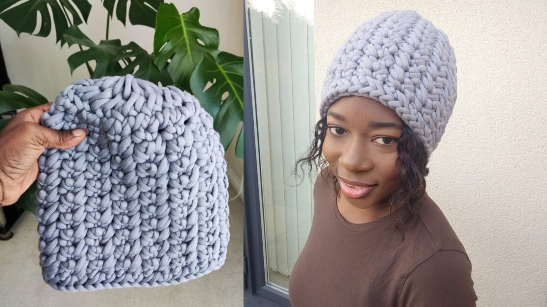 30-minute easy crochet hat free pattern - Fosbas Designs