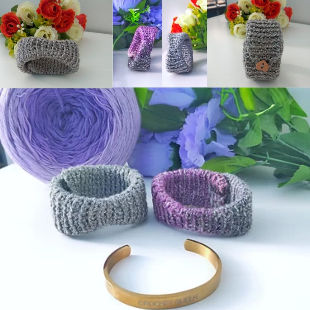 Crochet wrist band pattern
