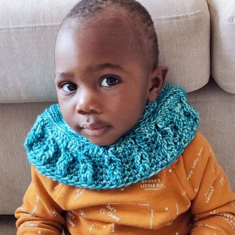 Crochet textured cowl free pattern
