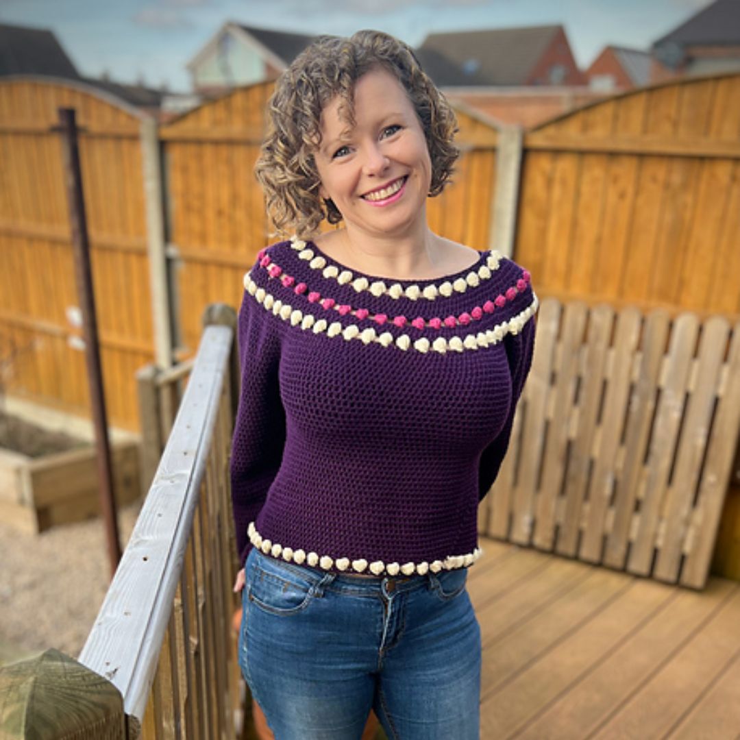 Crochet Bell Sleeve Sweater free pattern - Fosbas Designs