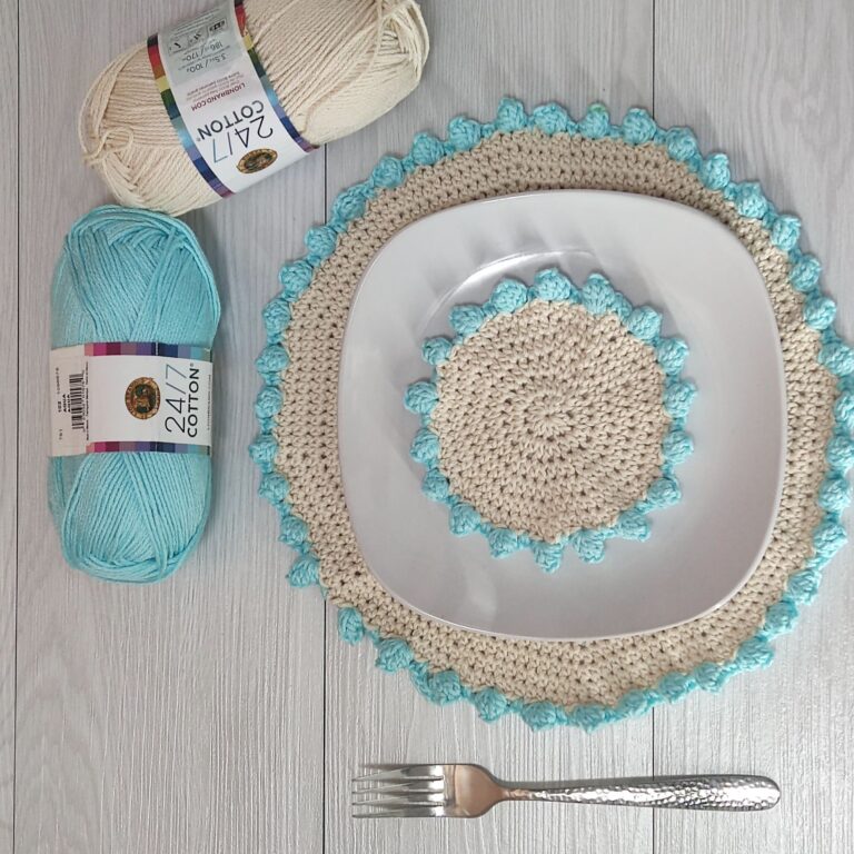 Easy round crochet placemat pattern