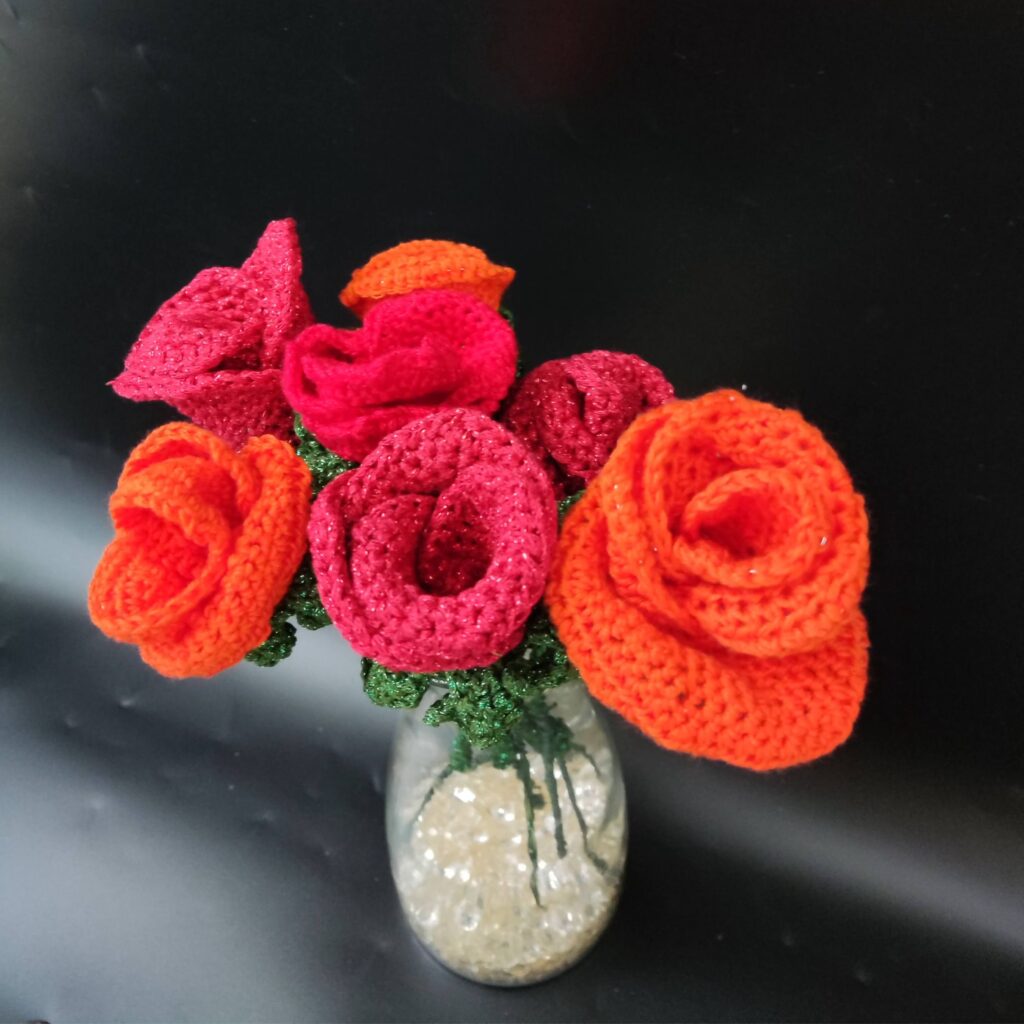 Crochet rose free pattern