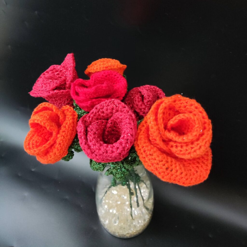 Crochet rose free pattern