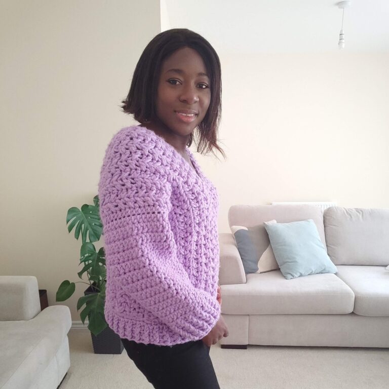 Chunky crochet sweater free pattern