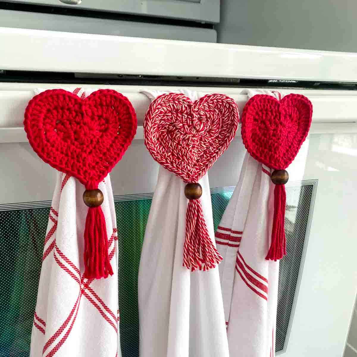 Crochet Top Hanging Dish Towel for Stylish Kitchen Decor
