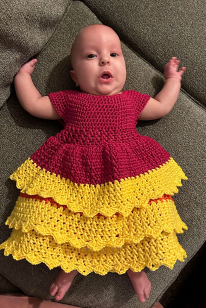 🧶 Easy Crochet Baby Dress 😍 (Suitable for Beginners also!) - YouTube