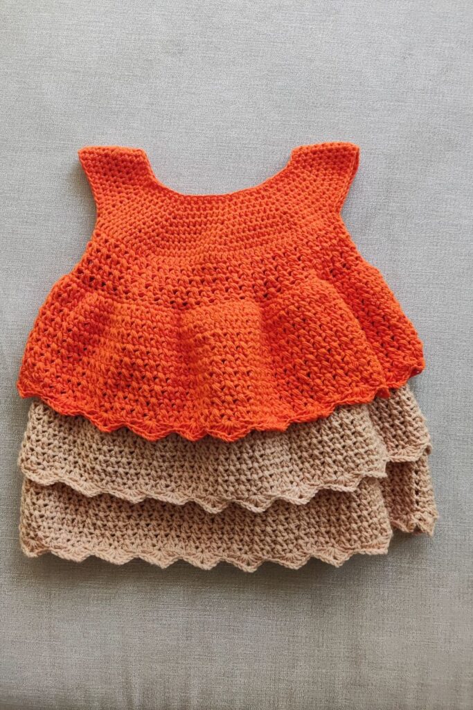 Flared Crochet Baby Dress Pattern - Fosbas Designs
