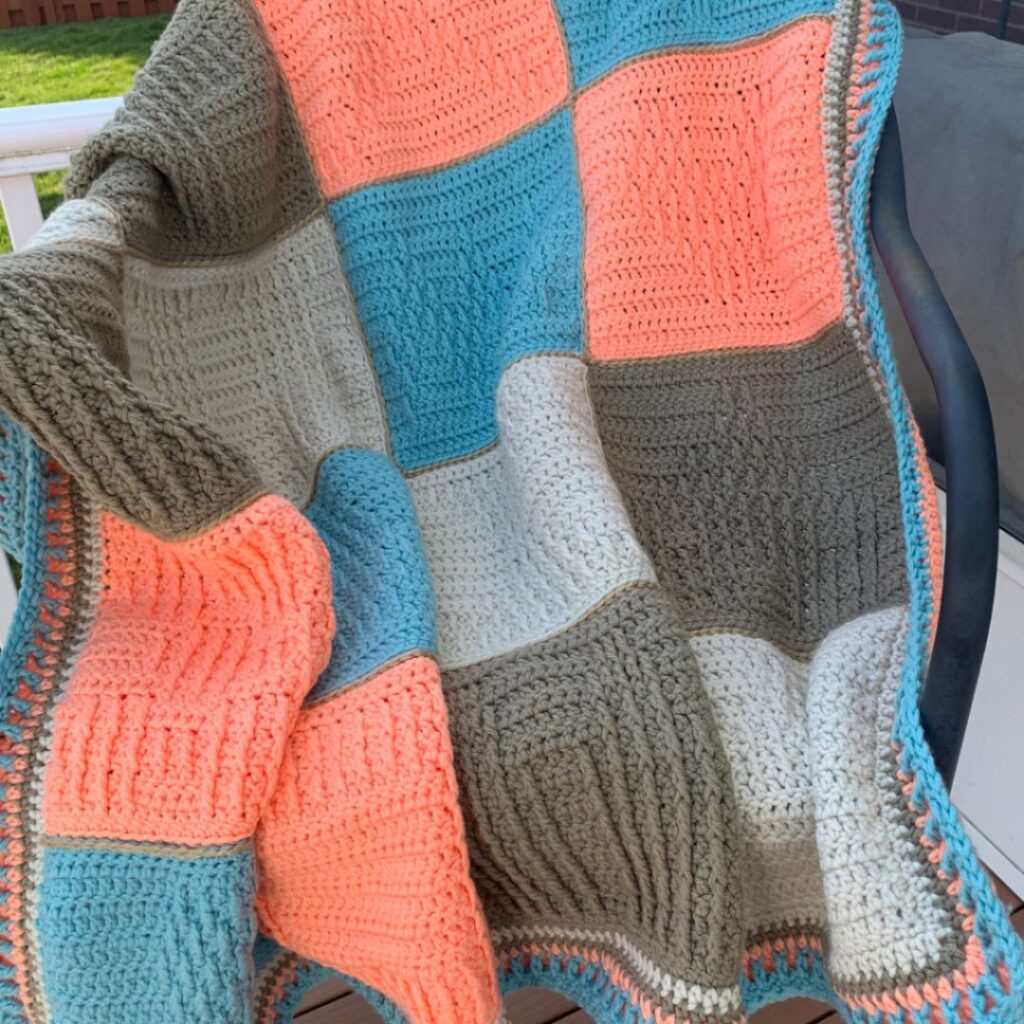 Fun and easy crochet blanket free pattern