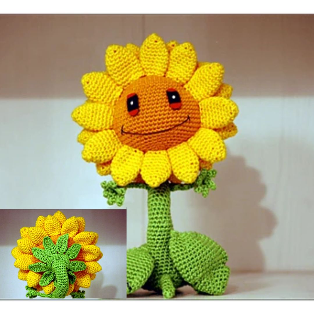 Crochet Plants Vine Hanging Basket,Artificial Flowers,Handmade