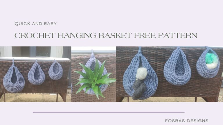 Quick Crochet hanging basket free pattern
