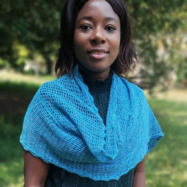 Crochet summer scarf-free pattern - Fosbas Designs