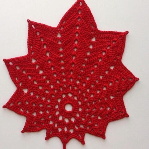 25 free crochet leaf patterns - Fosbas Designs