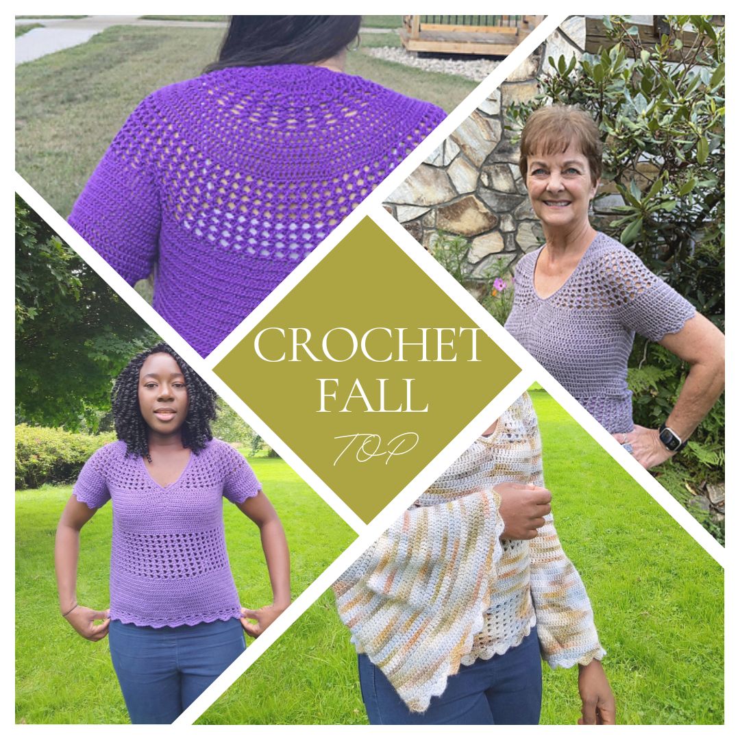 Crochet V-Neck No sew top pattern